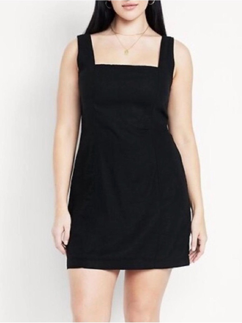 Old navy linen blend square neck dress
